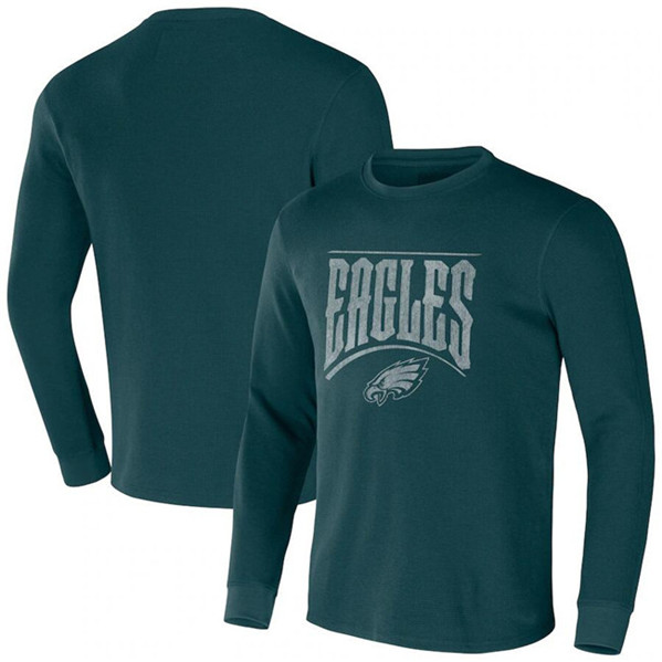 Men's Philadelphia Eagles X Darius Rucker Collection Green Long Sleeve Thermal T-Shirt